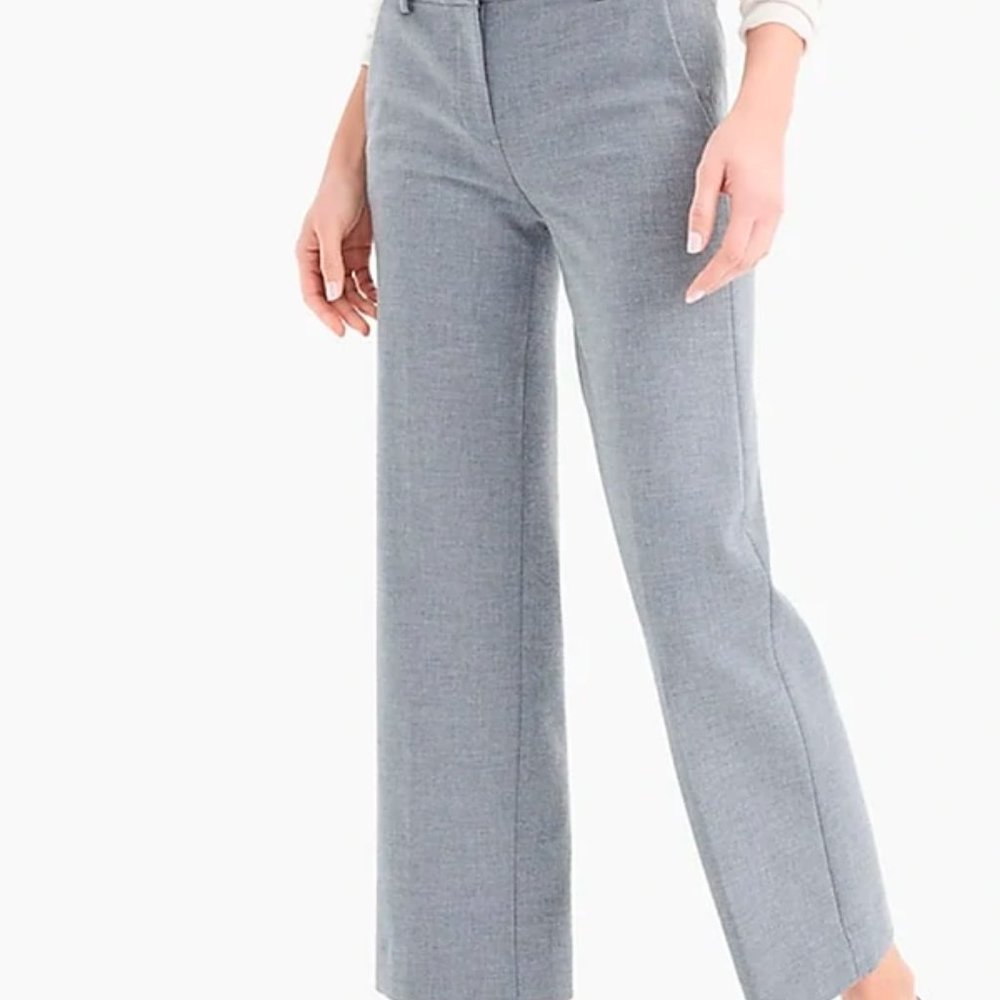 EUC J.Crew high-rise Peyton wide-leg pants in four-season stretch Sz 0